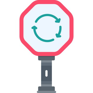 Trafik levhası. Web simgesi basit illüstrasyon