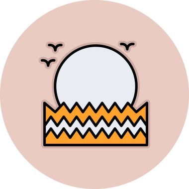 Şirin bir ay simgesinin vektör çizimi