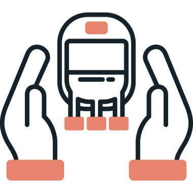 Bir araba simgesinin vektör illüstrasyonu