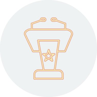 Kupa. Web simgesi basit illüstrasyon