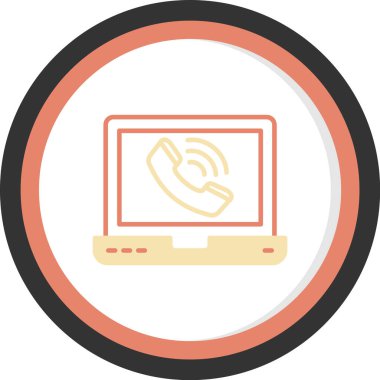 Çağrı merkezi renkli vektör simgesi