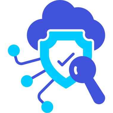 Bulut güvenlik koruma simgesi - özet biçimi