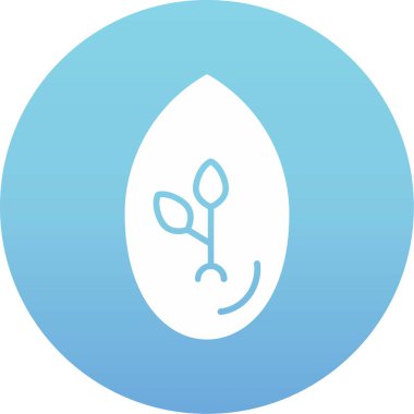 Bir yaprak simgesinin vektör illüstrasyonu