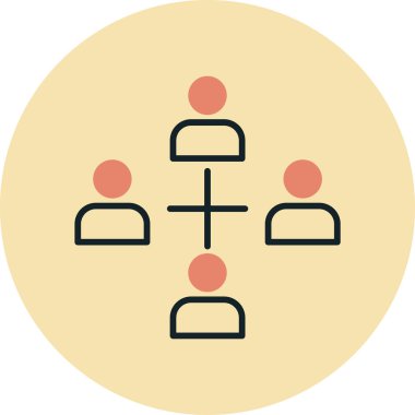 grup insanlarının grup simgesi - ana hatlar biçimi