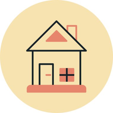 Ev. Web simgesi basit illüstrasyon