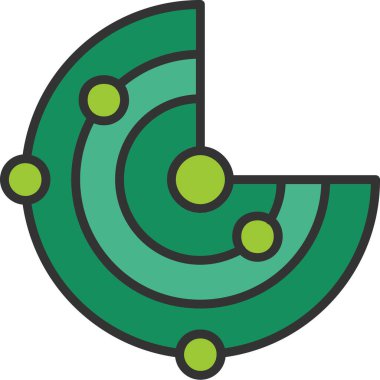 Şekerli yiyecek ikonu ana hatlarıyla doldurulmuş