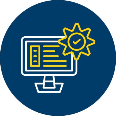 Bilgisayar. Web simgesi basit illüstrasyon