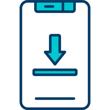 Akıllı telefon simgesinin vektör illüstrasyonu