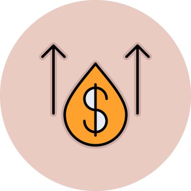 Bir damla simgesinin vektör illüstrasyonu