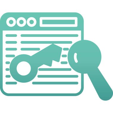 Arama ve optimizasyon ikonu vektör illüstrasyon grafik tasarımı