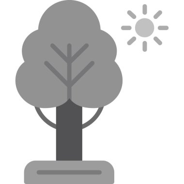 Orman ikonu vektör illüstrasyonu