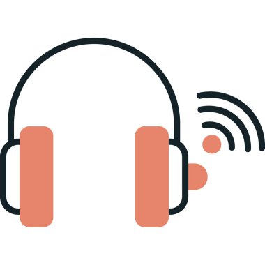 Kulaklık. Web simgesi basit tasarım