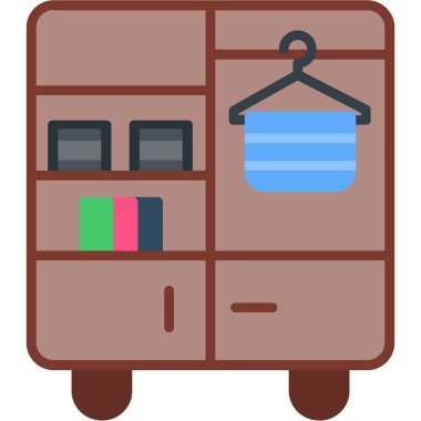 Gardırop. Web simgesi basit illüstrasyon