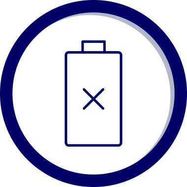 Düşük Batarya Ağı simgesi basit vektör illüstrasyonu