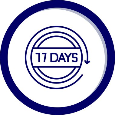 Modern simgenin 11 günlük vektör çizimi