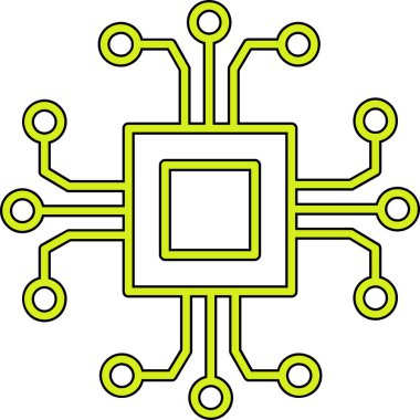 devre kartı çip simgesi ana hat tasarımında