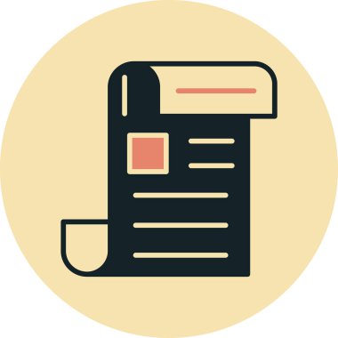 belge simgesi vektör illüstrasyonu