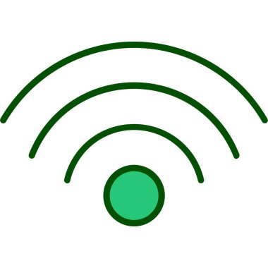 Beyaz arkaplanda wifi simgesi