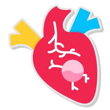 Kalp ikonu vektörü. İzometrik aşk işareti. renk izole resimleme