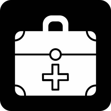 İlk yardım çantası simgesi ana hat biçiminde