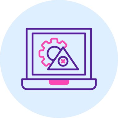 Bilgisayar. Web simgesi basit illüstrasyon