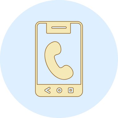Telefon ikonu. vektör illüstrasyonu