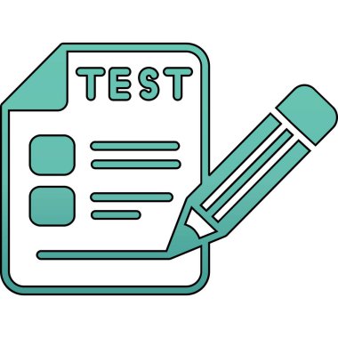 Yumuşak arkaplanda izole edilmiş modayı test simgesi