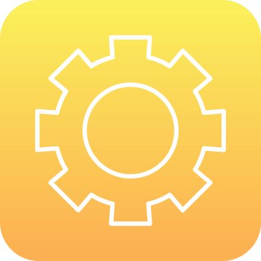 dişli simgesi soyut arkaplanda izole edildi