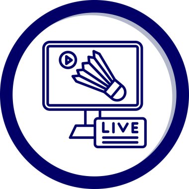Canlı yayınlanan modern simge, vektör illüstrasyonu