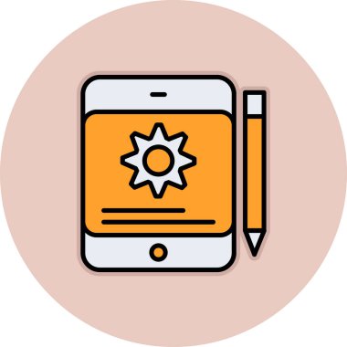 Cep telefonu. Web simgesi basit illüstrasyon