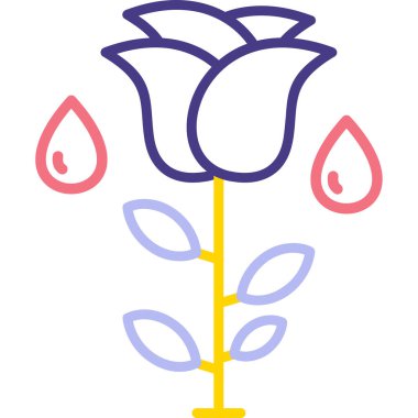 gül web vektör illüstrasyonu