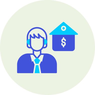 Vektör çizimi. banka düz simgesi