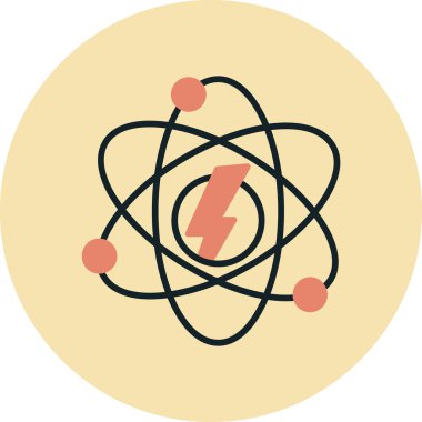 atom. Web simgesi basit illüstrasyon