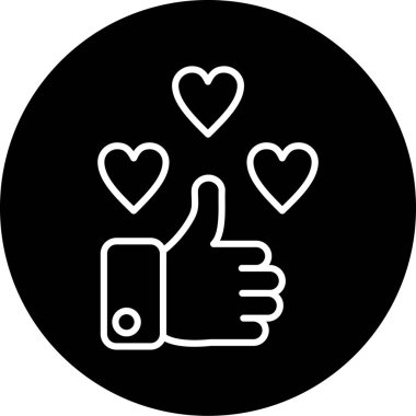 Kalp. Web simgesi basit tasarım