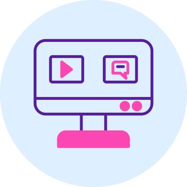 video simgesi, vektör illüstrasyonu