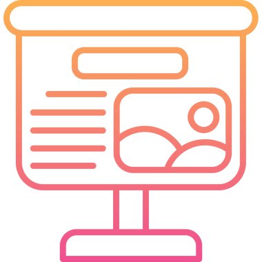 Tarayıcı. Web simgesi basit illüstrasyon