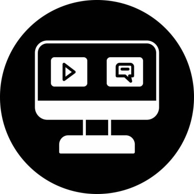 Moda tarzında izole edilmiş video simgesi