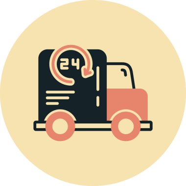 Kamyon. Web simgesi basit illüstrasyon