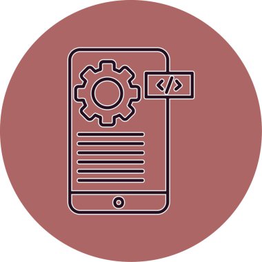 Akıllı telefon ve tamir simgesinin vektör çizimi