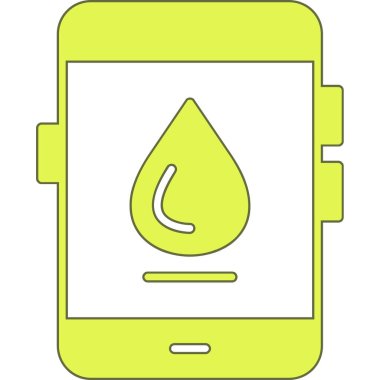 Su damlası vektör illüstrasyon tasarımlı akıllı telefon