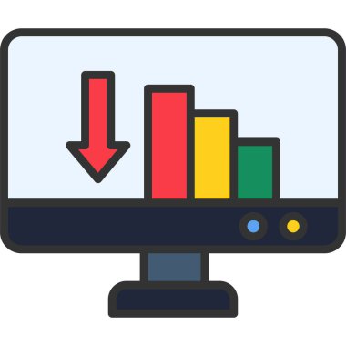 grafik ikonu vektör illüstrasyonu
