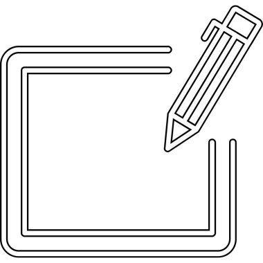 Kalem simgesine sahip cetvel, özet biçimi