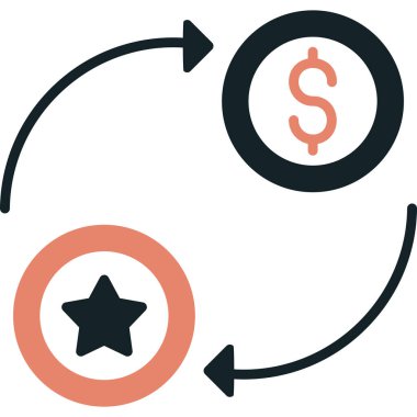 Dolar. Web simgesi basit illüstrasyon