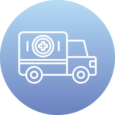 Ambulans araç simgesinin vektör illüstrasyonu