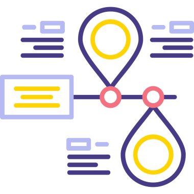 gps konum haritası simgesi - taslak biçimi