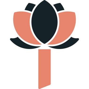 Lotus web simgesi. Basit tasarım. vektör illüstrasyonu