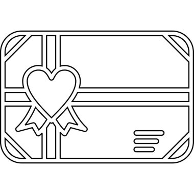 hediye kutusu vektör illüstrasyon tasarımlı kalp