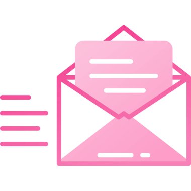 Mesaj var. Web simgesi basit illüstrasyon