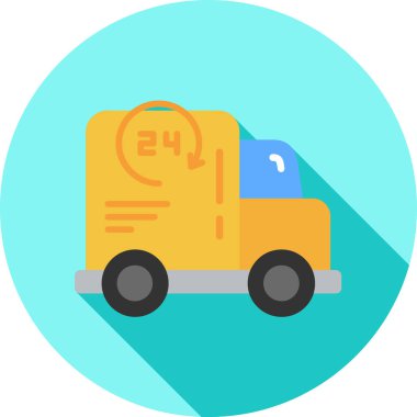 kargo teslimat düz simgesi düz stil