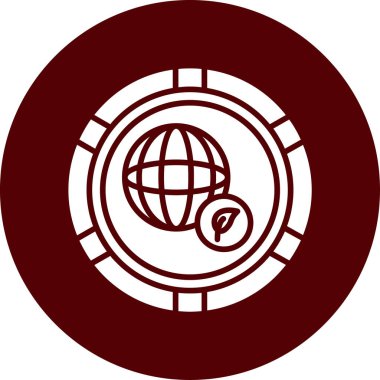 küresel simge vektör çizim